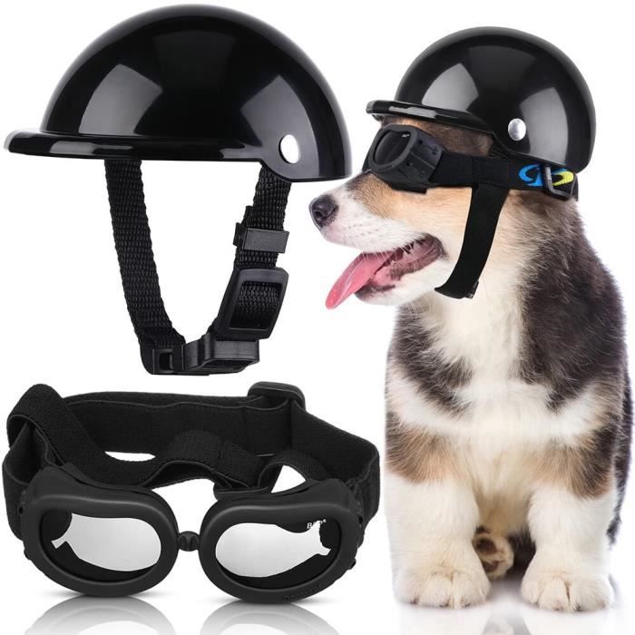 Lunettes de soleil pour petit chien, Protection UV, lunettes pour animaux de compagnie, chapeau avec ceinture réglable, tête oculair