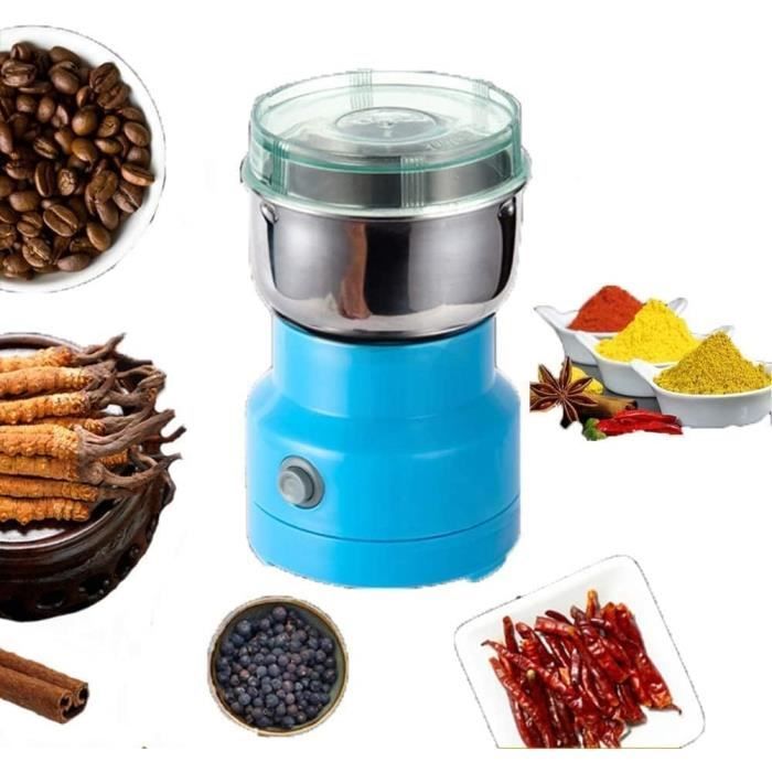 Moulin à Grains électrique Multifonction - Pour Café, Blé, épices, Noix, Acier Inox, Compact