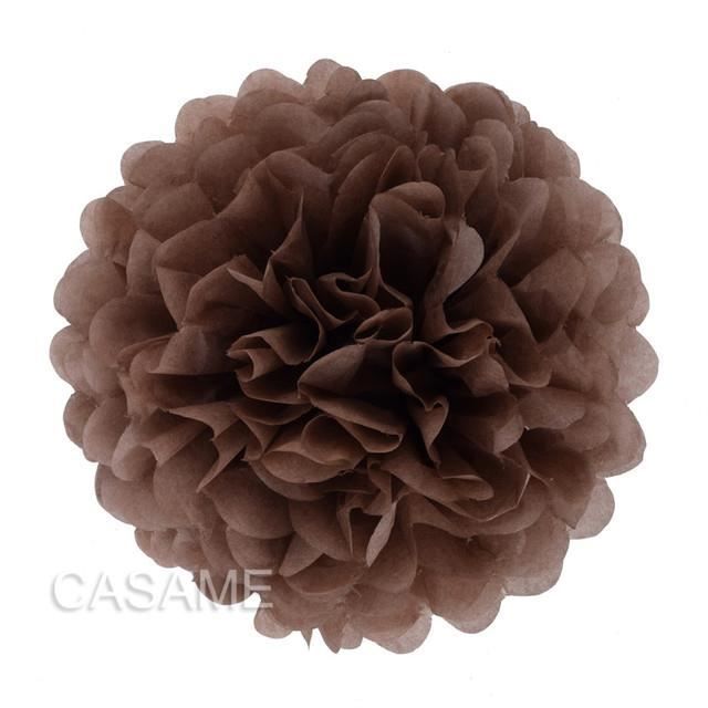 Pompons Papier De Soie Lot De 10 - Décoration Mariage, Anniversaire, Fête (15cm, Vert Foncé)