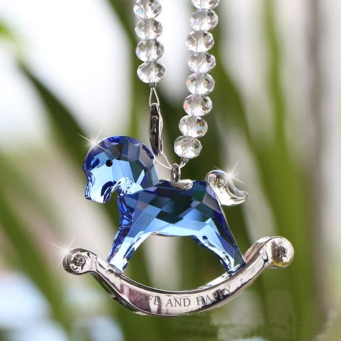 1 Paire Pendentifs Rétro Cœur Cristal Artificiel Pour Voiture, Clair, 2