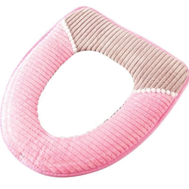 Housse De Siège De Toilette En Peluche Douce - Lavable, Chaude Pour L'hiver - Plusieurs Couleurs (37x44 Cm)