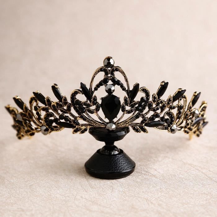 Couronne De Mariée/diademe En Cristaux Et Strass - Style Feuilles De Laurier Rétro - Réglable - Pour Cosplay, Mariage, Fêtes, Carnaval