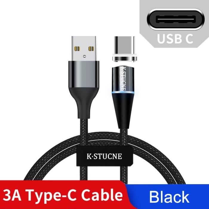 YSJJZRL Câble Magnétique, Câble USB Rotatif Rond En Nylon