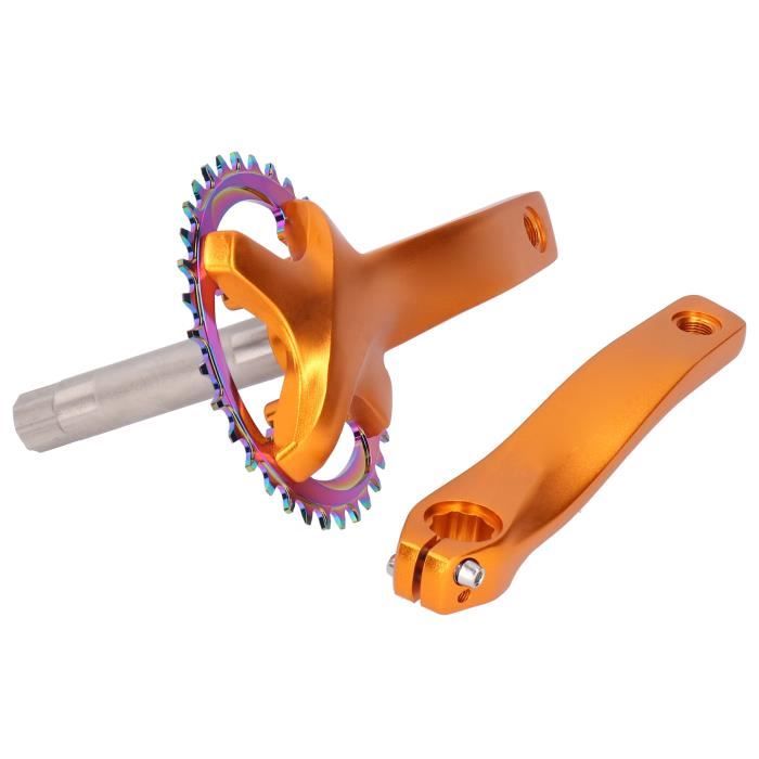 GOBBIS anivelle de Vélo,Pédalier à Vitesse 42T Bike Crankset Alliage d