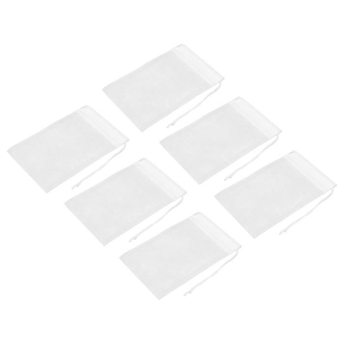 TMISHION infuseur à thé Sac filtre à thé en tissu Non tissé, 100 pièces, sachet filtre à herbes