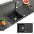 Évier De Cuisine Granit Bergstroem Béton Avec égouttoir Et Siphon