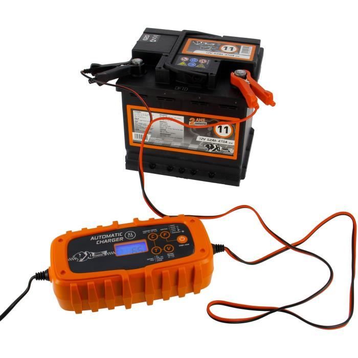 InThoor Chargeur Batterie, Entièrement Automatique, 12V, 5Amp, Chargeur de batterie  intelligent (Charge, Maintient et Reconditionn - Cdiscount Au quotidien
