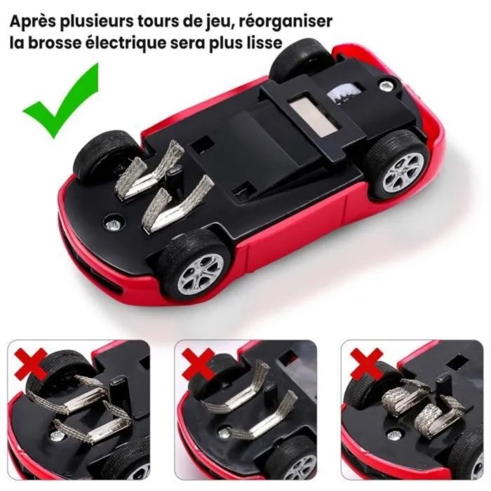 Charmofun Circuit de course électrique pour enfants, circuit électrique éclairé 50 km/h, 1:64, autoroute - 4 LED de voiture, compteur de tours, boucle à 360°, circuit de course jouet pour enfants 3