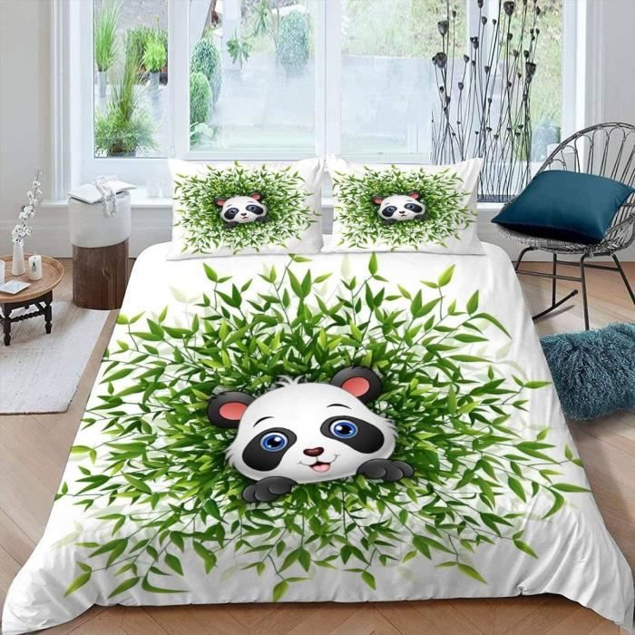 Parure De Lit Enfant - Panda Housse De Couette 100X135 Cm Et Taie  D'Oreiller 40X60 Cm - Dessins Animés Housses De Couettes En[Z4831] -  Cdiscount Puériculture & Eveil bébé