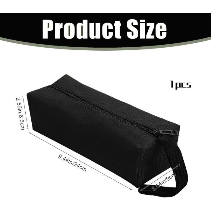 Tools 510212BLK Sac à outils en toile noire robuste, fourre
