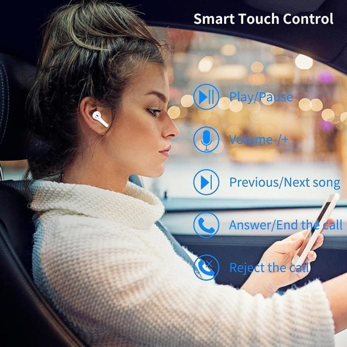 Shot - Ecouteurs Bluetooth Anneau pour IPHONE 14 Plus Sans Fil  Telecommande Son Main Libre INTRA AURICULAIRE Universel (BLANC) - Ecouteurs  intra-auriculaires - Rue du Commerce