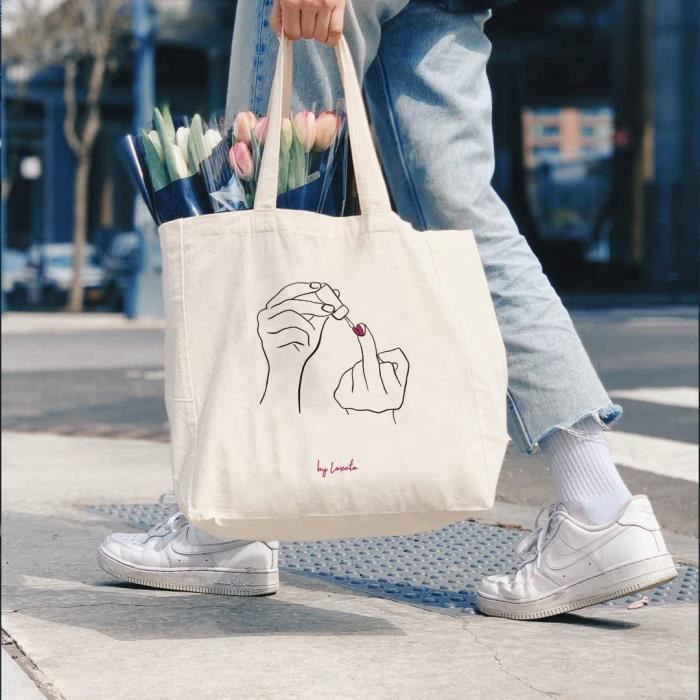 Sac en toile best sale femme