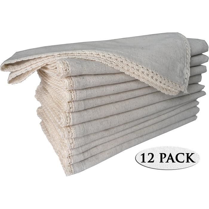 Serviettes Papier FATO - 100% Recyclé - 50pcs 33x33cm - Naturel Non Blanchi - Écologique