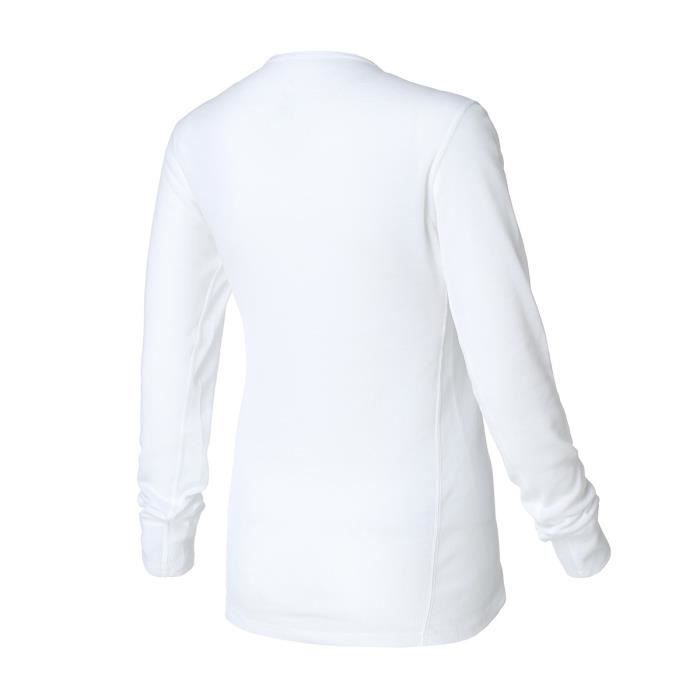 ODLO T Shirt de ski W Warm Shirt Femme Blanc WHT Cdiscount
