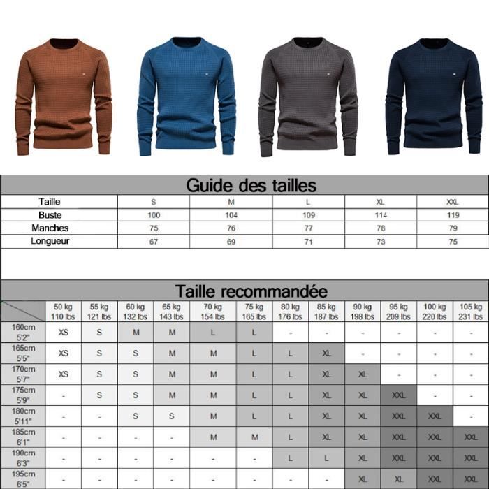 Taille homme pull shop