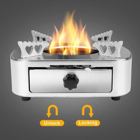 Mini Réchaud à Alcool Coupe-vent X2 – Ultra Léger Pour Rando, Camping Ou Barbecue En Plein Air (argenté)