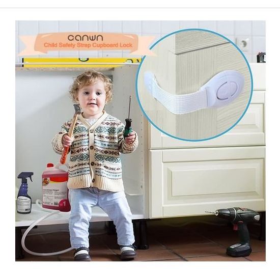 Verrou Tiroir Bébé 10x Fermeture Sécurité Verrouillage Enfant(Bébé) Sûreté Protection Loquet De