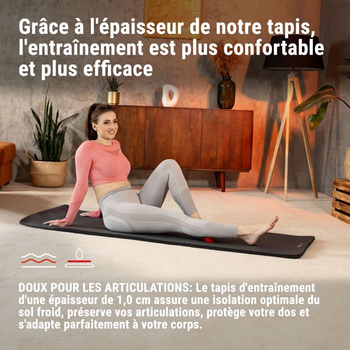 Tapis de Yoga Pliable EVA 4mm Épais Antidérapant Anti