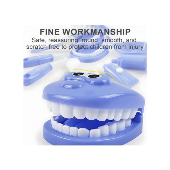 Jouet Dentiste 9 Pièces GXGM Mallette Docteur Enfant 9 Pièces + Déguisement – Kit Médecin Avec Stéthoscope Pour Garçons Et Filles Dès 3 Ans