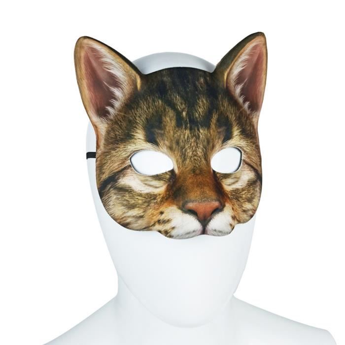Masque De Chat Drôle Pour Halloween - Accessoire Amusant Et Confortable En Acide Polylactique Pour Votre Chat
