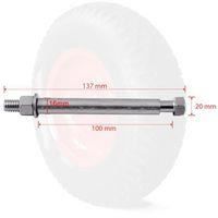KOVA - Lot De 2 Roues De Diable Anti-crevaison | Caoutchouc PU Plein, 260 Mm, Pour Essieu 20 Mm