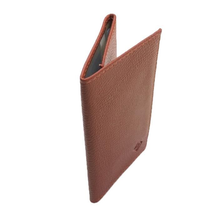 Pochette Carte Grise Cuir KADOR - Format Enveloppe Avec Protection RFID Fuchsia