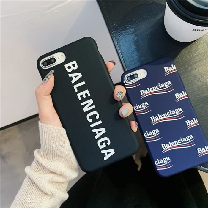 Coque iPhone 7 Plus 8 Plus Balenciaga Logo Noir Antichoc Premium Coque Compatible iPhone 7 Plus 8 Plus Cdiscount Telephonie