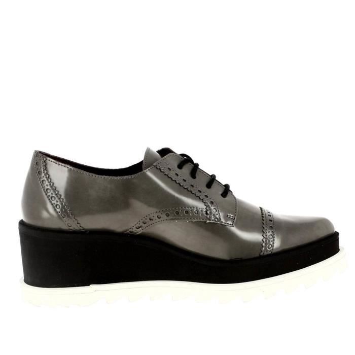 Derbies Femme Gris Sixtyseven 77045 Compens es avec Plateau