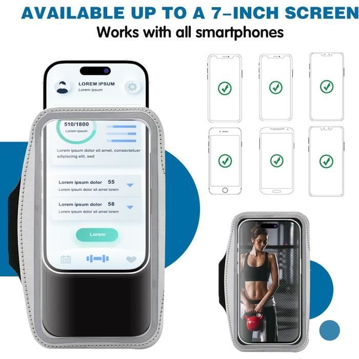 ONEFLOW Étui D'entraînement Pour Xiaomi 13T/13T Pro Brassard De Sport Pour Jogging Avec Fenêtre Tactile, Bracelet Pour Téléphone Portable Pour Le Sport Et L'extérieur, Support Pour Téléphone Portable