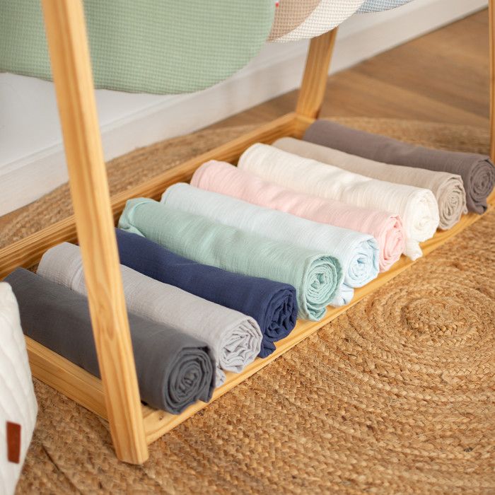 Collection Jeanne Sevira Drap Housse Enfant Sevira Kids - Gaze De Coton Made In France - Élastique Intégral Drap Housse élastique Matelas Bébé