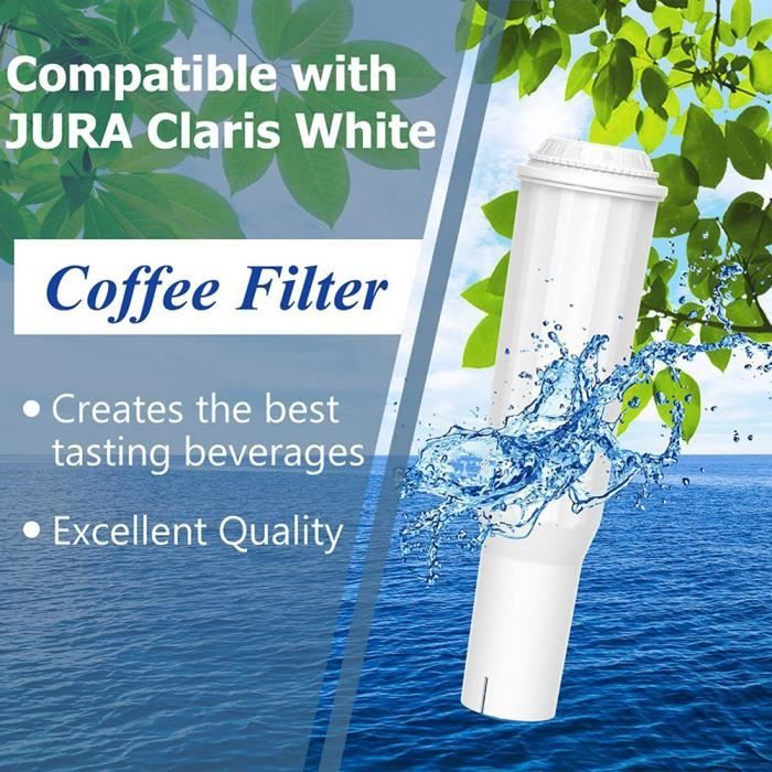 Cartouche Filtrante pour Jura Claris White, Filtre à Eau à Café pour Jura  Impressa E8 Z5 E9 J5 F60,Nespresso,Espresso,Capresso - Cdiscount  Electroménager