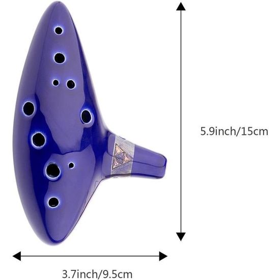 Ocarina En Céramique à 12 Trous - Instrument Musical Avec Livre De Chansons - Cadeau Idéal