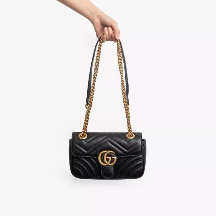 Sac Gucci Marmont Pas Cher 2022 Nouveau Pochette Bandoulière Sacoche Sac à  Main Gucci Femme - Cdiscount Librairie