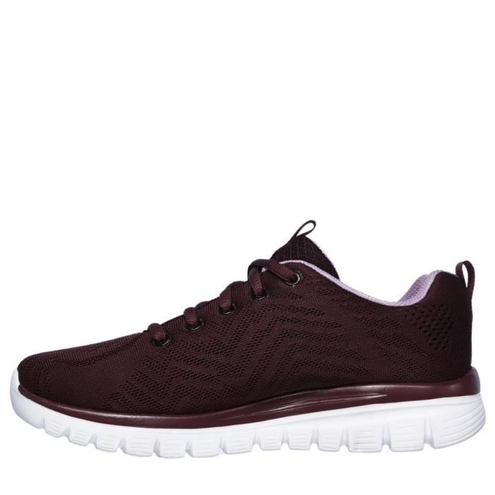 Skechers sport femme bordeaux hot sale