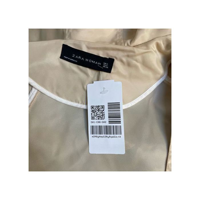 Manteau Zara Femme Taupe - Capuche, Rembourré, Imperméable - Taille L - Occasion