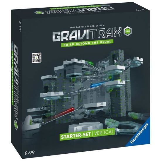 Ravensburger - GraviTrax Pro - Starter Set Drop'N'Roll 184 pièces - Circuit à Billes - Jeu de Construction créatif - Parcours de Billes à Construire - Dès 8 Ans - Version ançaise