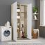 Meuble A Casier Armoire De Rangement Blanc Et Chene Sonoma 80x35 5x180 Cm Achat Vente Armoire De Chambre Meuble A Casier Armoire De Cdiscount