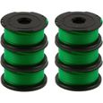 Lot de 6 bobines de fil vert pour débroussailleuse Black & Decker GL7033 GL8033 GL9035 A6482-0