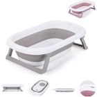 Chipolino baignoire bébé pliable Perla 87 cm de long, compartiments de rangement [Gris]