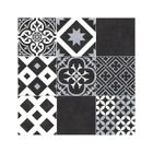 DECOWEB Sol Vinyle effet Carreaux noir et blanc - Rouleau de 4m x 3m