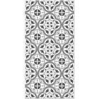 Tapis Vinyle Panorama Carreaux Ciments Fleur Gris 40x80 cm - Tapis pour Cuisine, Bureau et Salon en PVC