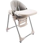 YOLEO Chaise Haute Pliante Bébé , 5 Hauteurs Différentes, Dossier 5 Positions, Réglable et Pliable, Nettoyage facile, Avec 4 Roulettes