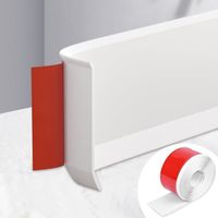 Plinthe souple autocollante en PVC de 3 m - Blanc - Largeur : 10 cm - Pour cuisine, salle de bain et salon