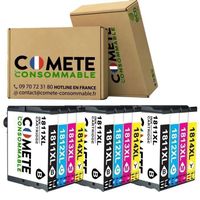18XL - 12 Cartouches d'encre compatible Epson 18XL ( 1811 1812 1813 1814) pour Epson Expression Home XP