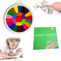 Baby Finger Painting Kit Fun Safe Non-Toxic Washable Stamps Finger Painting Colourful Stamping Clay 25 Colours
