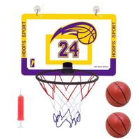 Panier De Basket pour Enfant Intérieur,Mini Panier Pliable De Basketball,Avec 2 Ballon Et Pompe,pour Filles,Garçons,Adultes