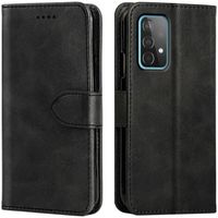 WGXNP1 Etui pour Samsung Galaxy A52 6.5" Noir Etui Housse Téléphone Cuir à Flip Pochette Protection
