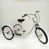 24 adultes tricycle Cruiser bicyclette tricycle tricycle avec panier tricycle Shopping extérieur