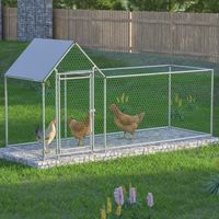 Poulailler Enclos 3x1,5x2 M Avec Serrure De Sécurité