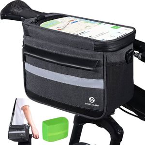 Sacoche De Guidon Vélo 6L étanche – Écran Tactile TPU 8″, Adaptateur Anti-balancement, Réfléchissant, Pour VTT, Route, Déplacements